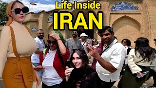 Real Life Inside IRAN!! Unforgettable Walk on Lotfali Khan Zand Street in Downtown Shiraz, Iran