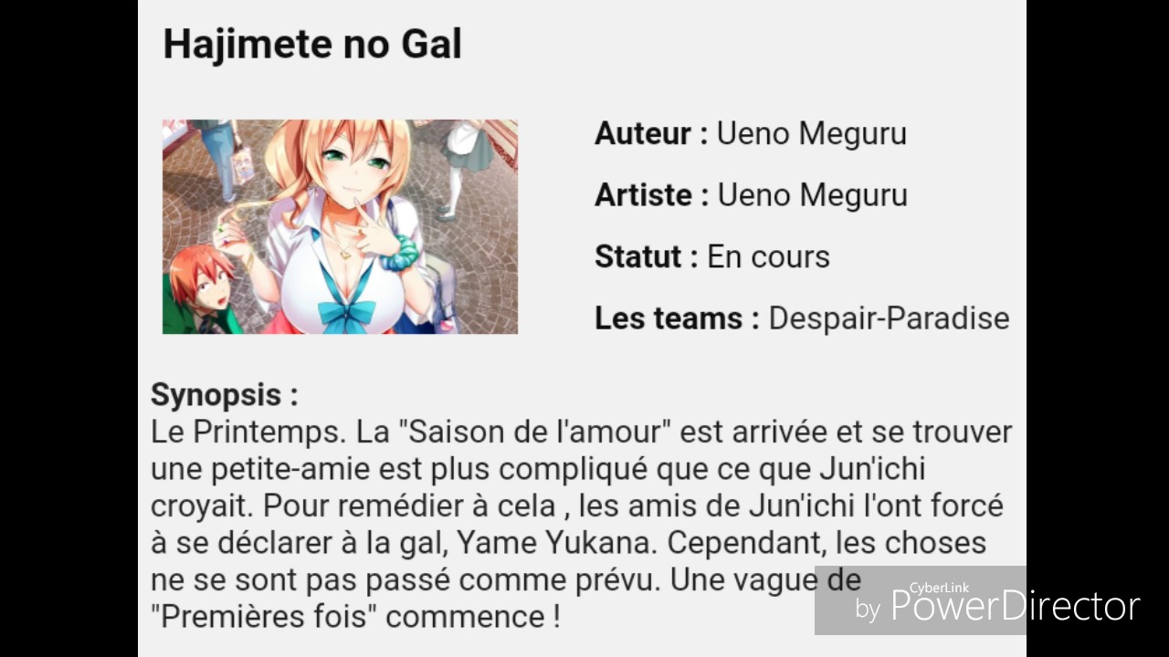 Scan hajimete no gal vf - YouTube