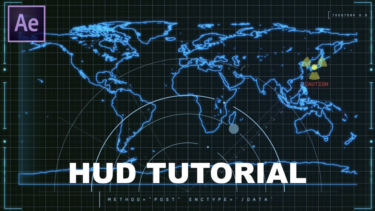 世界地図編 ホログラムの映像で使える素材を作成する方法 Aftereffects解説 Hud素材 Youtube