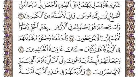 سورة القصص الشيخ ياسر الدوسري صفحة ٣٩٠