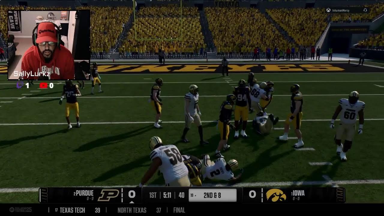 CFB25 playoff game Purdue vs IOWA Dynasty YouTube