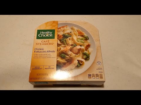 Making Healthy Choice Cafe Steamers Chicken Fettuccini Alfredo (Microwave)