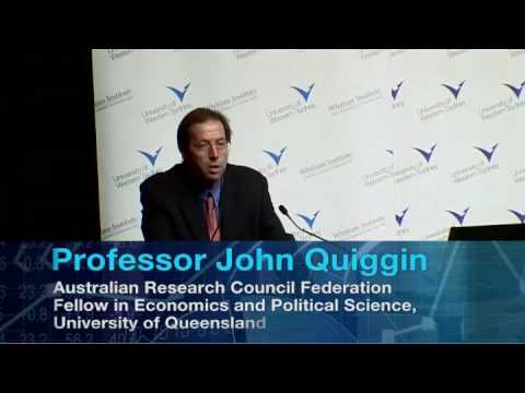 What awaits the Australian economy beyond the GFC? This session takes the opportunity to debate whether it should be a case of doing what weve done but doing it better, or whether we need to pursue new options for strengthening Australias economy. This final session provides an opportunity for bold thought and discussion about the policy decisions and immediate actions that need to be considered and adopted by Australian governments, businesses and individuals amidst the dramas and uncertainties of the global economy. Keynote Speaker: Professor John Quiggin, Australian Research Council Federation Fellow in Economics and Political Science, University of Queensland Respondents: Associate Professor Steve Keen, School of Economics and Finance, University of Western Sydney Dr Guy Debelle, Assistant Governor (Financial Markets), Reserve Bank of Australia