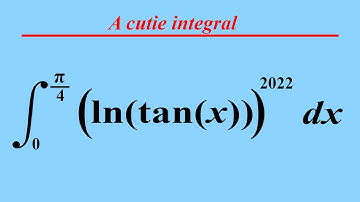 A cutie integral | integral ln tanx from 0 to pi/4
