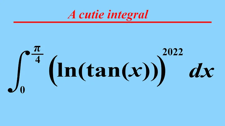 A cutie integral | integral ln tanx from 0 to pi/4