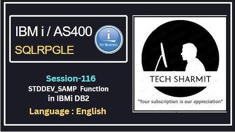 STDDEV_SAMP function in db2 sql | SQLRPGLE | ibmi training | sqlrpgle as400 | ibm db2 function