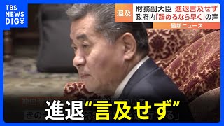 神田財務副大臣 進退には“言及せず”　政府・与党内から「辞めるなら早くしてくれ」の声も｜TBS NEWS DIG