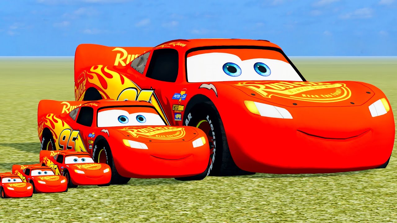 Big & Small Lightning McQueen VS Monster Which is the Best??? | BeamNG.Drive