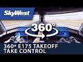 Ready to Take Control? 360° SkyWest E175 Takeoff