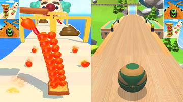 ✅ Sandwich Runner Vs Sky Rolling Ball 3D All Levels Android iOS Gameplay Walkthrough