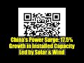 China's Power Surge: 17.5% Growth in Installed Capacity Led by Solar & Wind