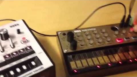 Korg Volca Bass, Volca Keys, Volca Beats and Monotribe sync