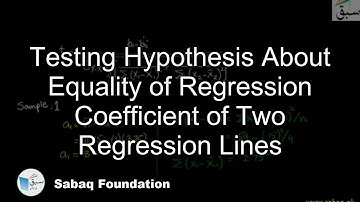Testing Hypothesis About Equality of Regression Coefficient of Two Regression Li