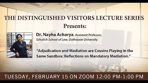 The Distinguished Visitors Lecture Series Presents: Dr. Nayha Acharya