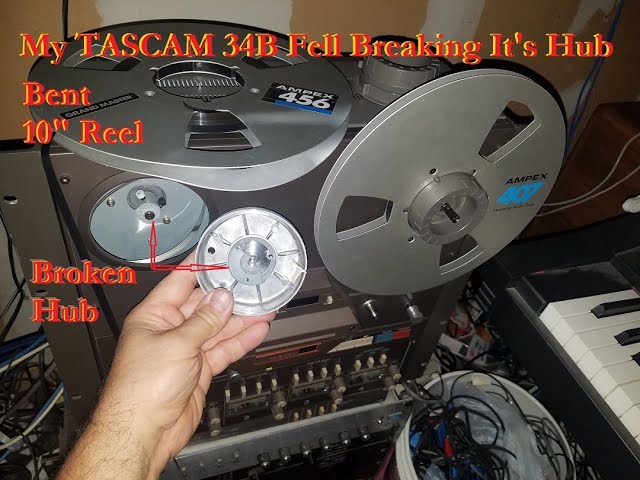 My TASCAM 34B Fell Breaking A Hub And Reel 