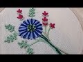 Hand emboidery of a flower