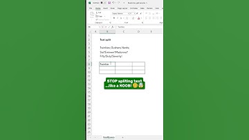 Split text in excel! #excel #exceltips #exceltricks #spreadsheet