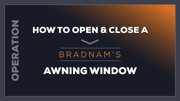 Do It Yourself: How to open and close a Bradnam’s awning window