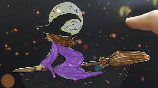 Cocuklar için uçan cadı etkinliği. 🎃🧹Flying witch activity for kids.
