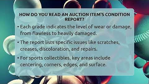 How Do You Read An Auction Item