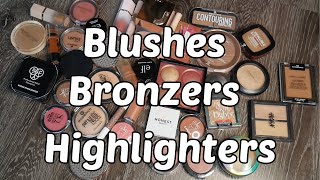 Makeup Declutter 2023 | Going Through ALL My  Blush, Bronzer, Highlighter, Contour| Part 2