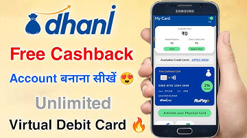 How to create Dhani Free Cashback Account with unlimited debit card 😍