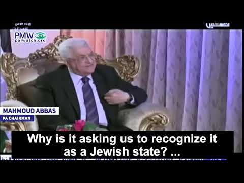 Abbas: I will never recognize Israel as a Jewish State