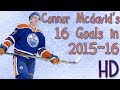 Connor McDavid's 16 Rookie Goals 2015-16 (HD)