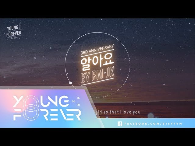 [VIETSUB+KARA] [Audio] BTS 방탄소년단 Rap Monster u0026 Jungkook '알아요'「So that I love you | I Know 」 - class=