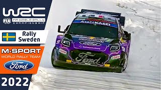 M-Sport Ford WRC Rally Highlights : WRC Rally Sweden 2022 :  Day 1 : Ford Puma Rally1 Rally Car