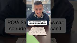Salesman buys car so customer can’t #car #carsalesman #dealershiplife