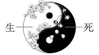 Yin Yang Life & Death 4K Wallpaper & Screensaver | Black & White Sakura Minimalist (1 Hour)