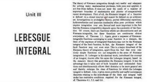 Lebesgue Integral part 8(PMA204)