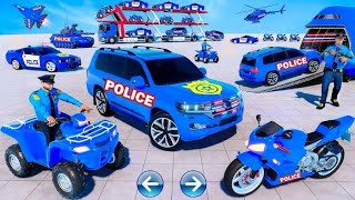 US Police Car Transport Truck - Prado Car Transport Game | Android iOS Gameplay screenshot 5