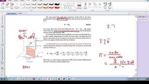 Chap 2.7 - Rectangular components (three dimensional) (b): Convert force to vector using two points
