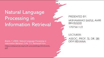 Natural Language Processing in Information Retrieval (WIE3004 Individual Assignment)