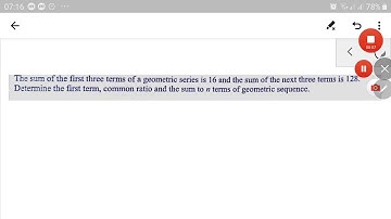 Sequence and Series: Find a and r from geometric sequence