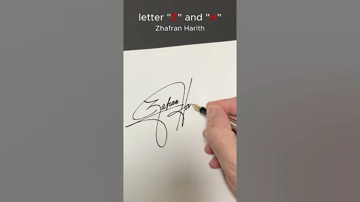 How to write the letter“Z" and "H"#signature calligraphy lettering #calligraphy #art#signatureideas