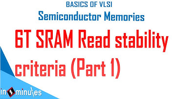 Module4_Vid2_6T SRAM Read operation (read stability criteria - Part1)