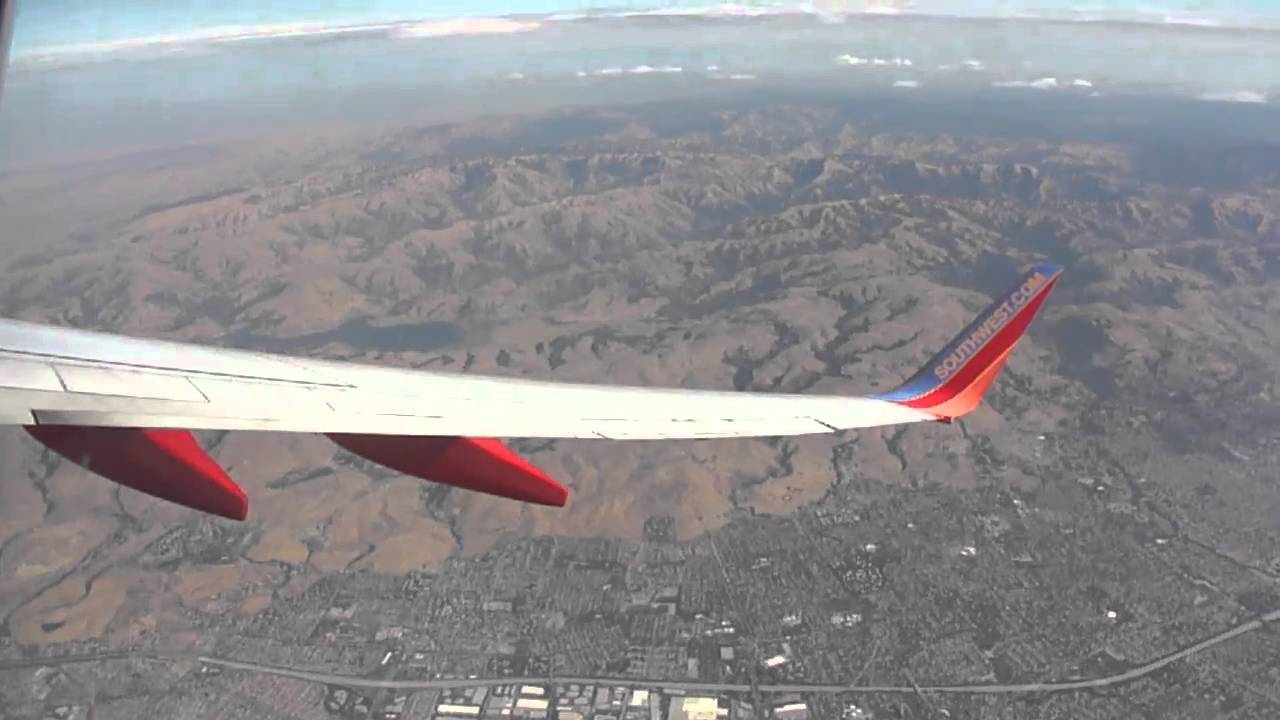 San Jose CA-to-Seattle flight: takeoff, cruise, landing 2010-10-03