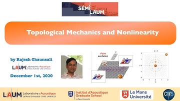 Semilaum - Topological Mechanics and Nonlinearity, by R. Chaunsali