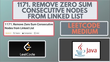 Leetcode | 1171. Remove Zero Sum Consecutive Nodes from Linked List | Medium | Java
