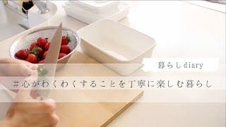 【暮らしvlog】2021年暮らしに取り入れたいこと/人と比べない私なりの丁寧な暮らし/花を飾る理由/主婦の日常/リネンエプロン/野田琺瑯