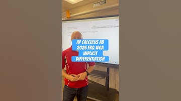 2025 FRQ #6A Implicit Differentiation AP Calculus AB#apcalc #calculus #derivatives #implicit #maths