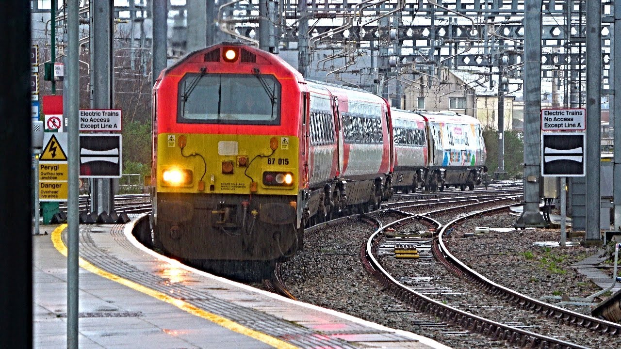 Trains at Cardiff Central - 01/03/24