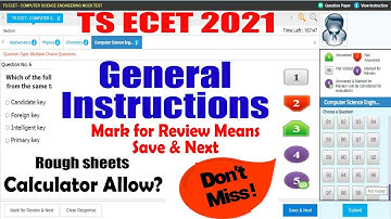 TS ECET 2021 | ECET 2021 Online Exam Instructions | TS ECET MOCK TEST