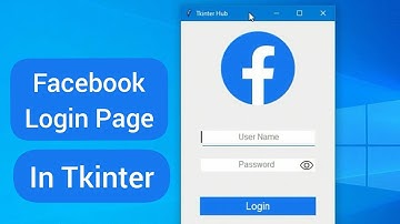 Create Facebook Login Page Clone in Tkinter | Create Facebook Login Page Clone in Python