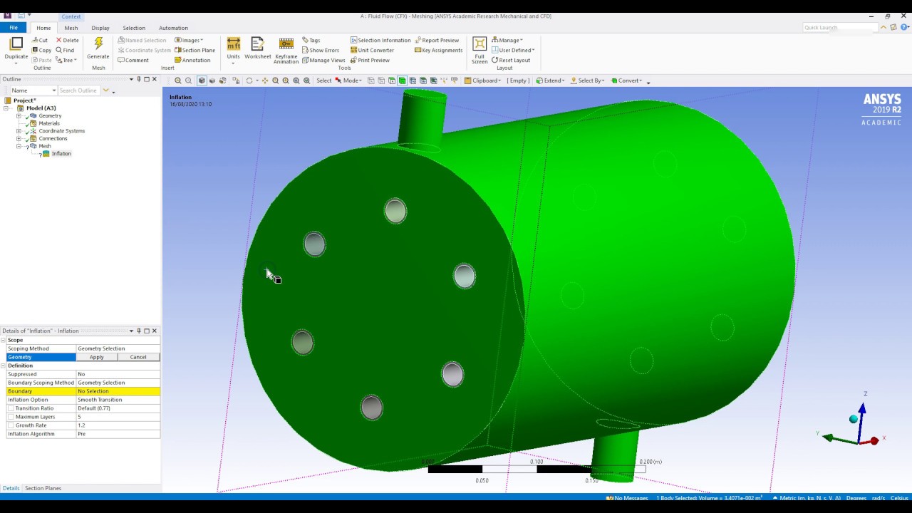 Calculating Overall Heat Transfer Coefficient for a Shell and Tube Heat Exchanger in Ansys CFX