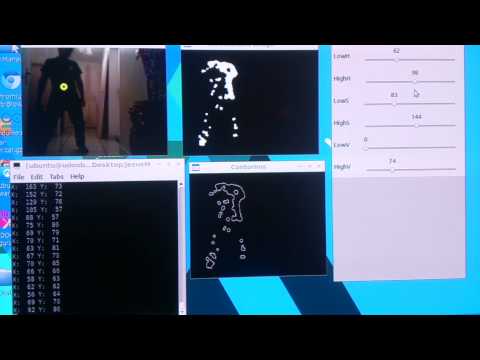 Segmentation and tracking using UDOO Card and OpenCV Test 3 Green