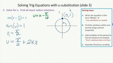 Math 373 7.3 part 2A video 3 solving trig equations with u-substitution part 3